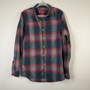 John M Browning Men's Flannel Size Med Plaid Heritage Collection Long Christmas